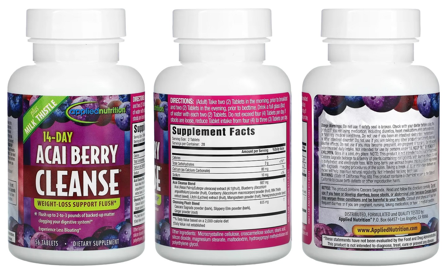Applied Nutrition, 14-Day Acai Berry Cleanse packaging