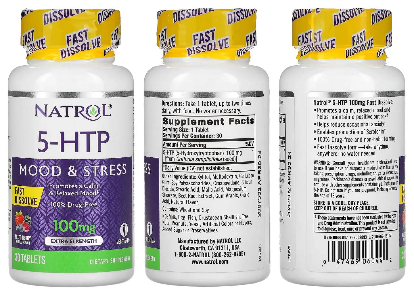 Natrol, 5-HTP packaging