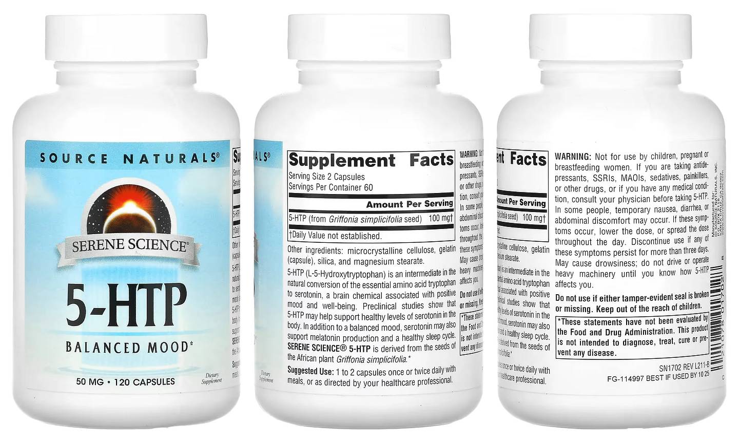 Source Naturals, 5-HTP packaging