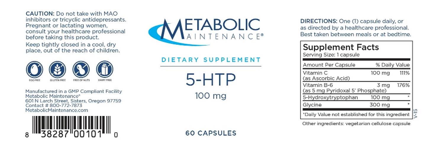 Metabolic Maintenance, 5-HTP label