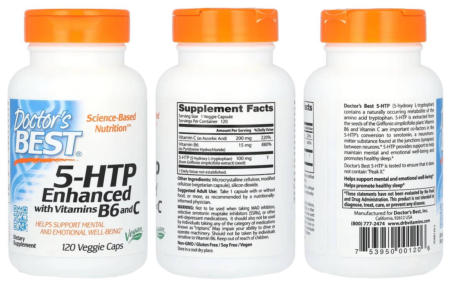 Doctor's Best, 5-HTP packaging