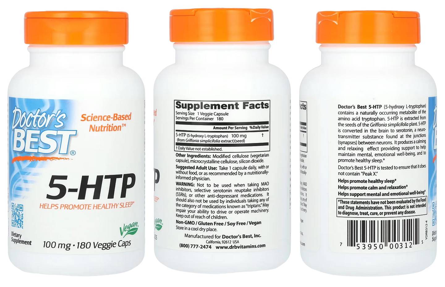 Doctor's Best, 5-HTP packaging