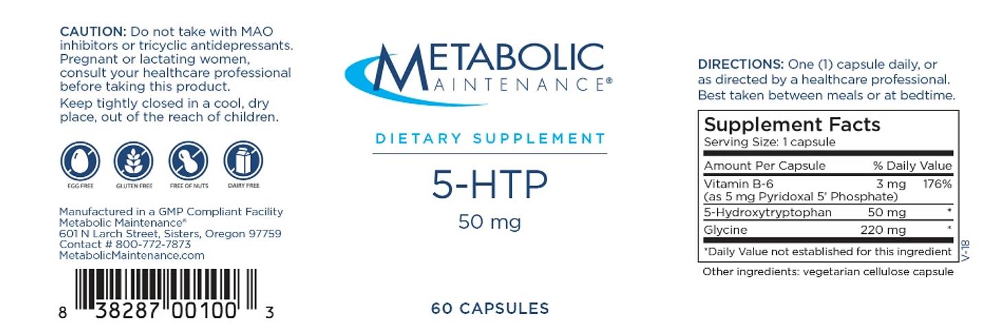 Metabolic Maintenance, 5-HTP label