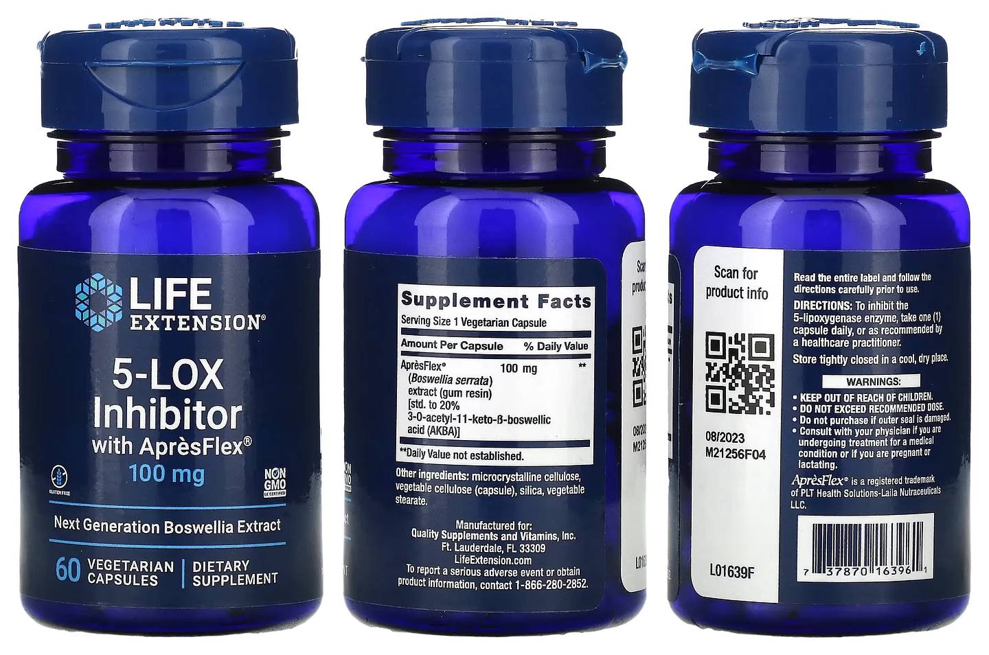 Life Extension, 5-LOX Inhibitor with ApresFlex packaging