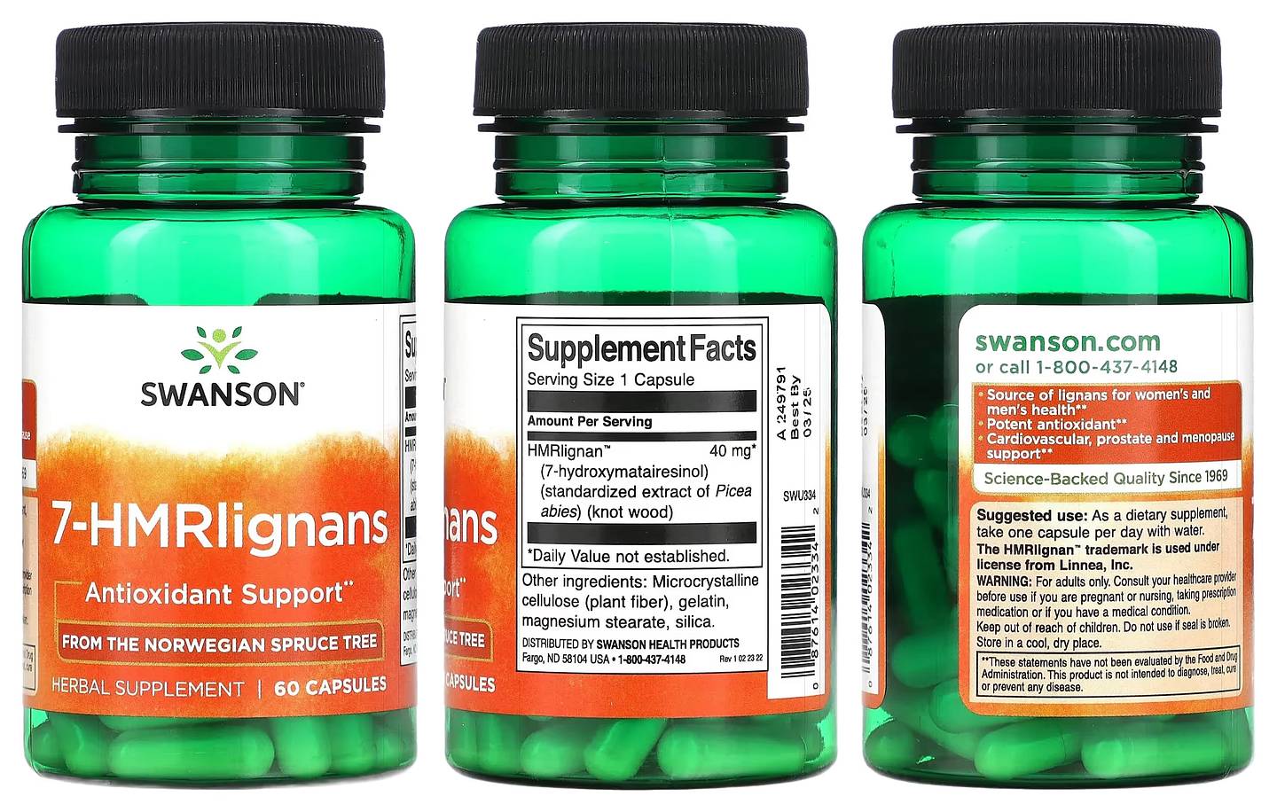 Swanson, 7-HMRlignans packaging