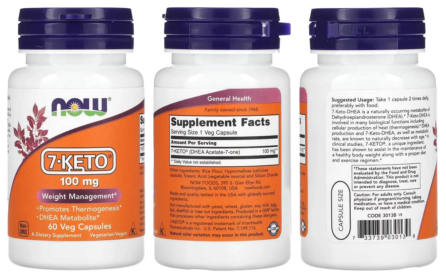 NOW Foods, 7-KETO packaging