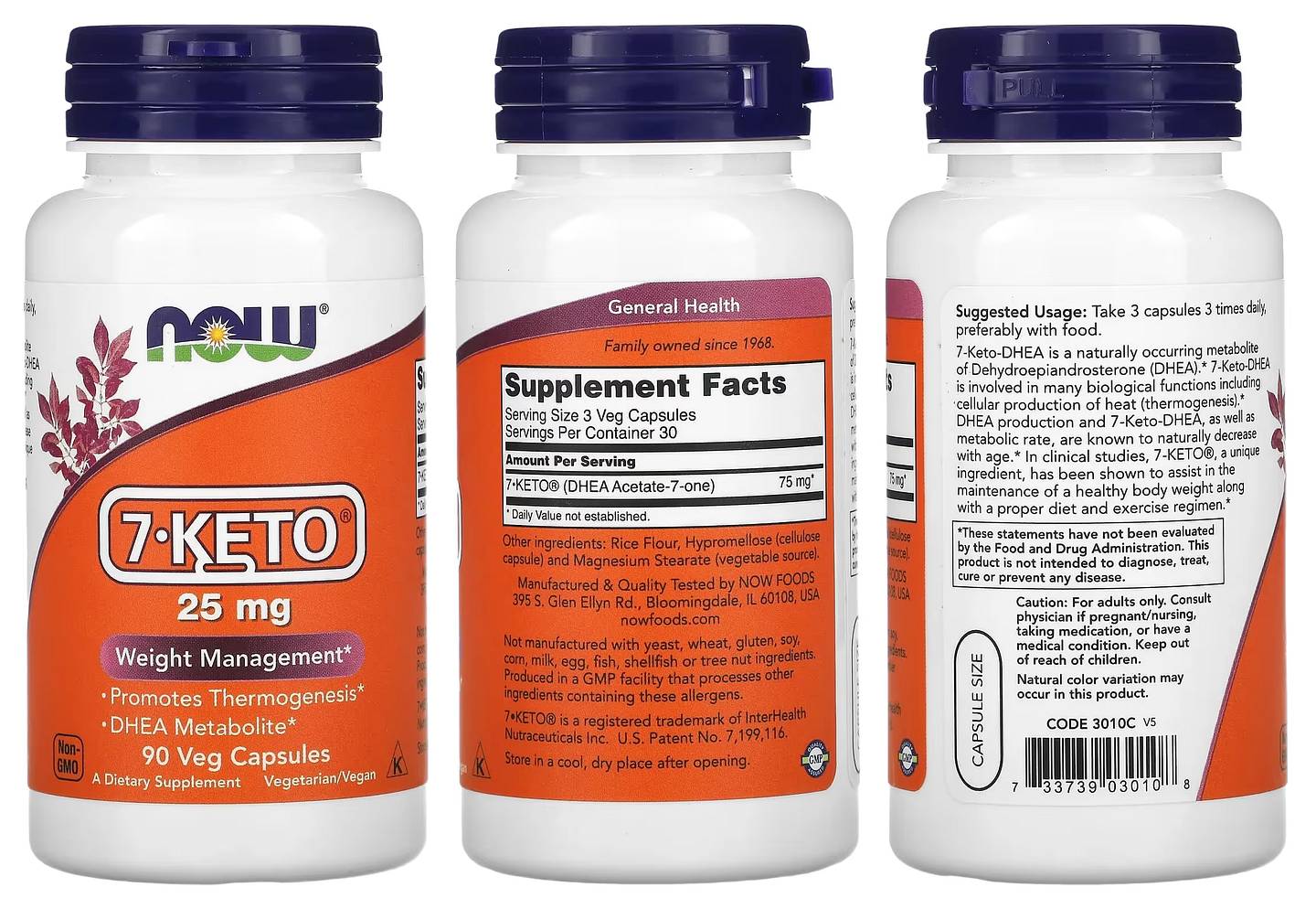 NOW Foods, 7-KETO packaging