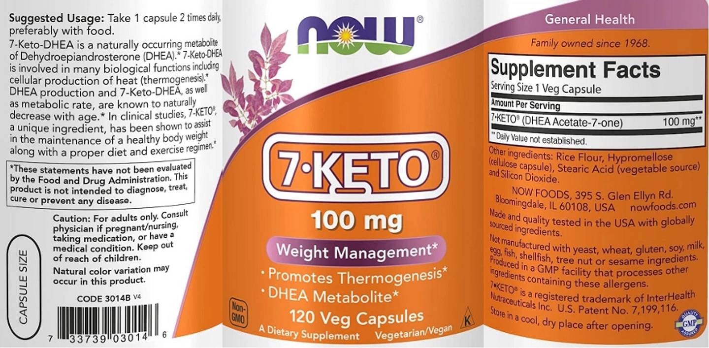 NOW Foods, 7-KETO label