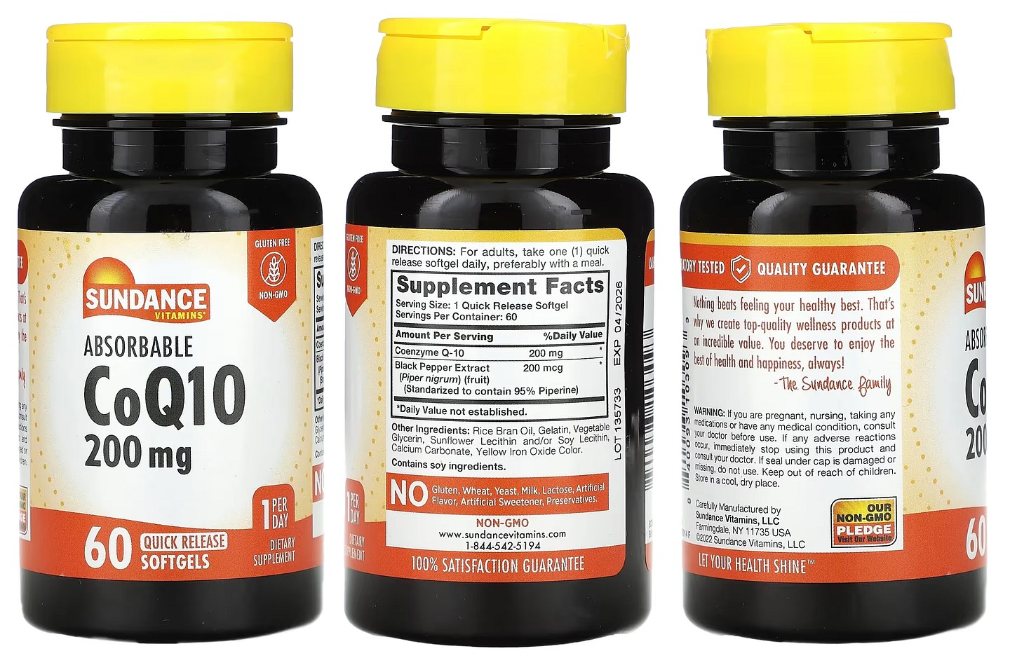 Sundance Vitamins, Absorbable CoQ10 packaging
