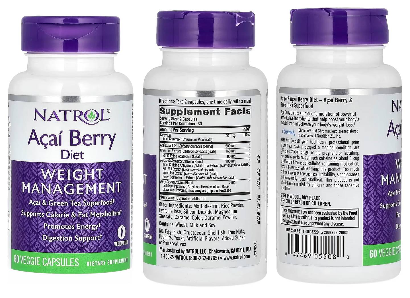 Natrol, Acai Berry Diet packaging