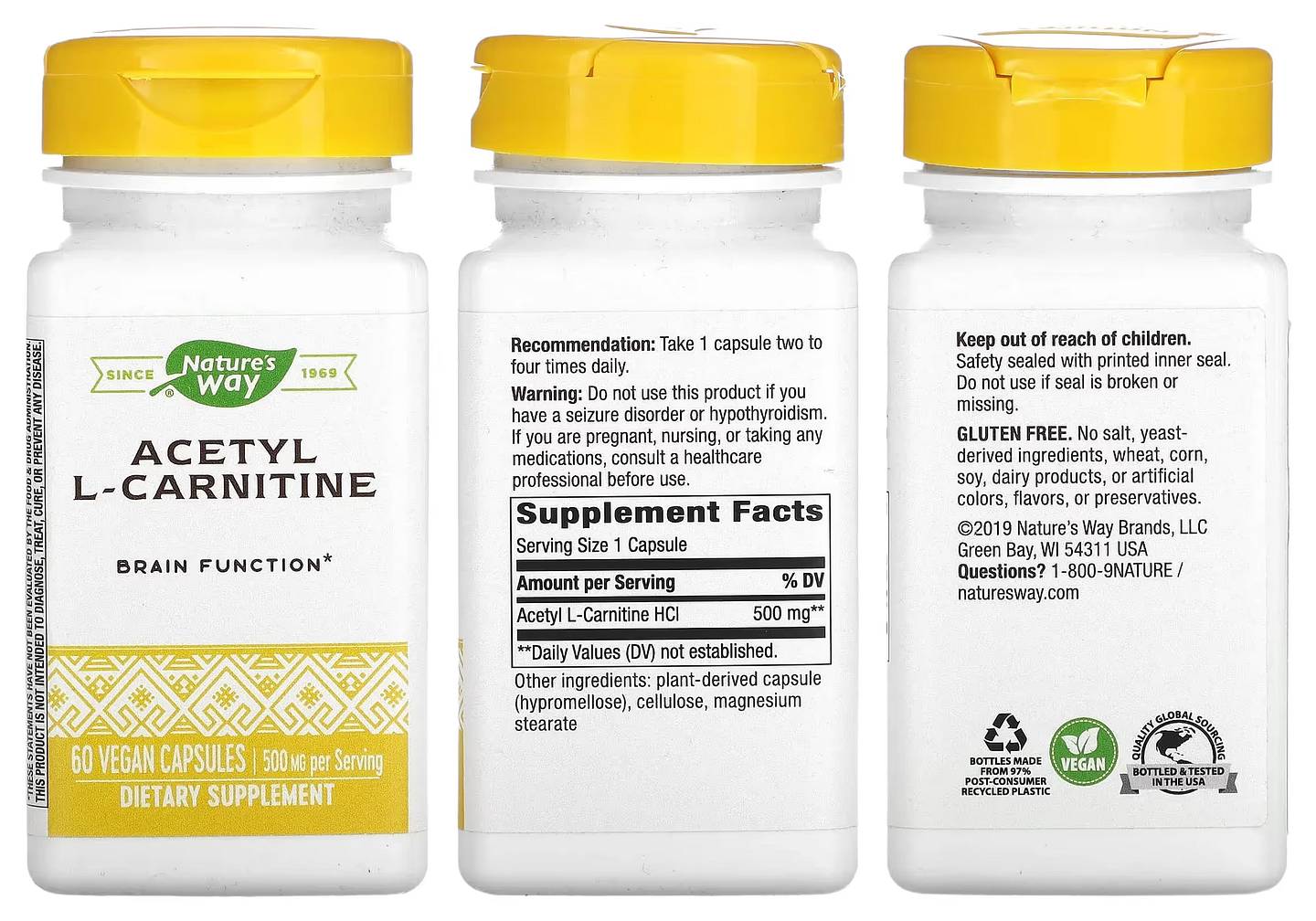 Nature's Way, Acetyl L-Carnitine packaging