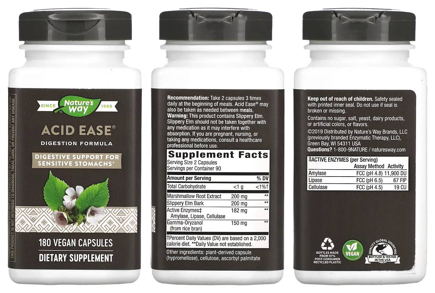 Nature's Way, Acid Ease, Digestion Formula packaging