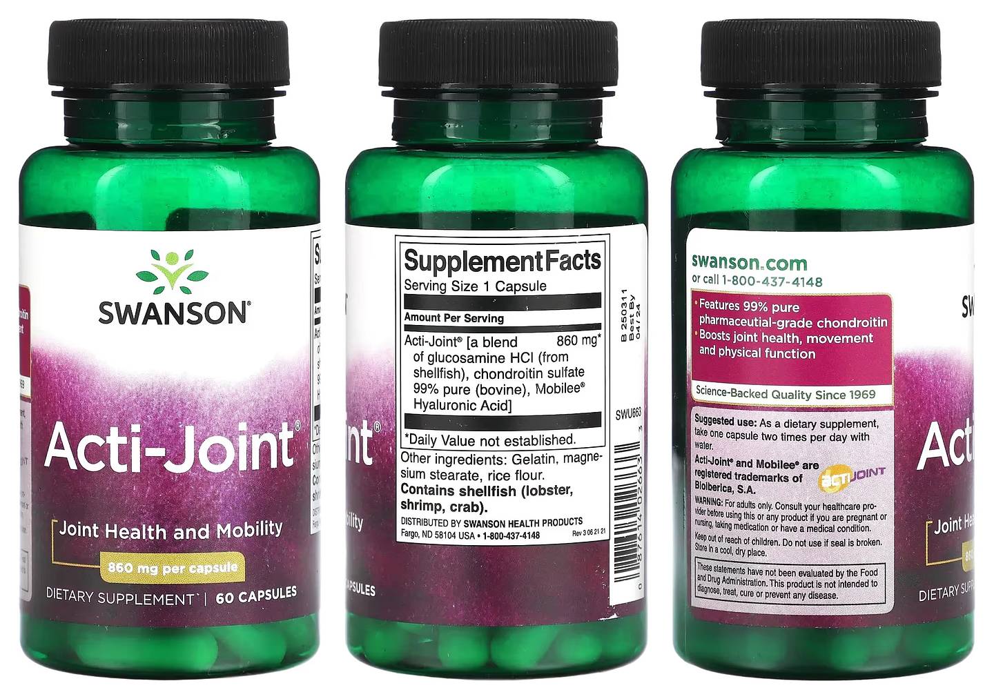 Swanson, Acti-Joint packaging