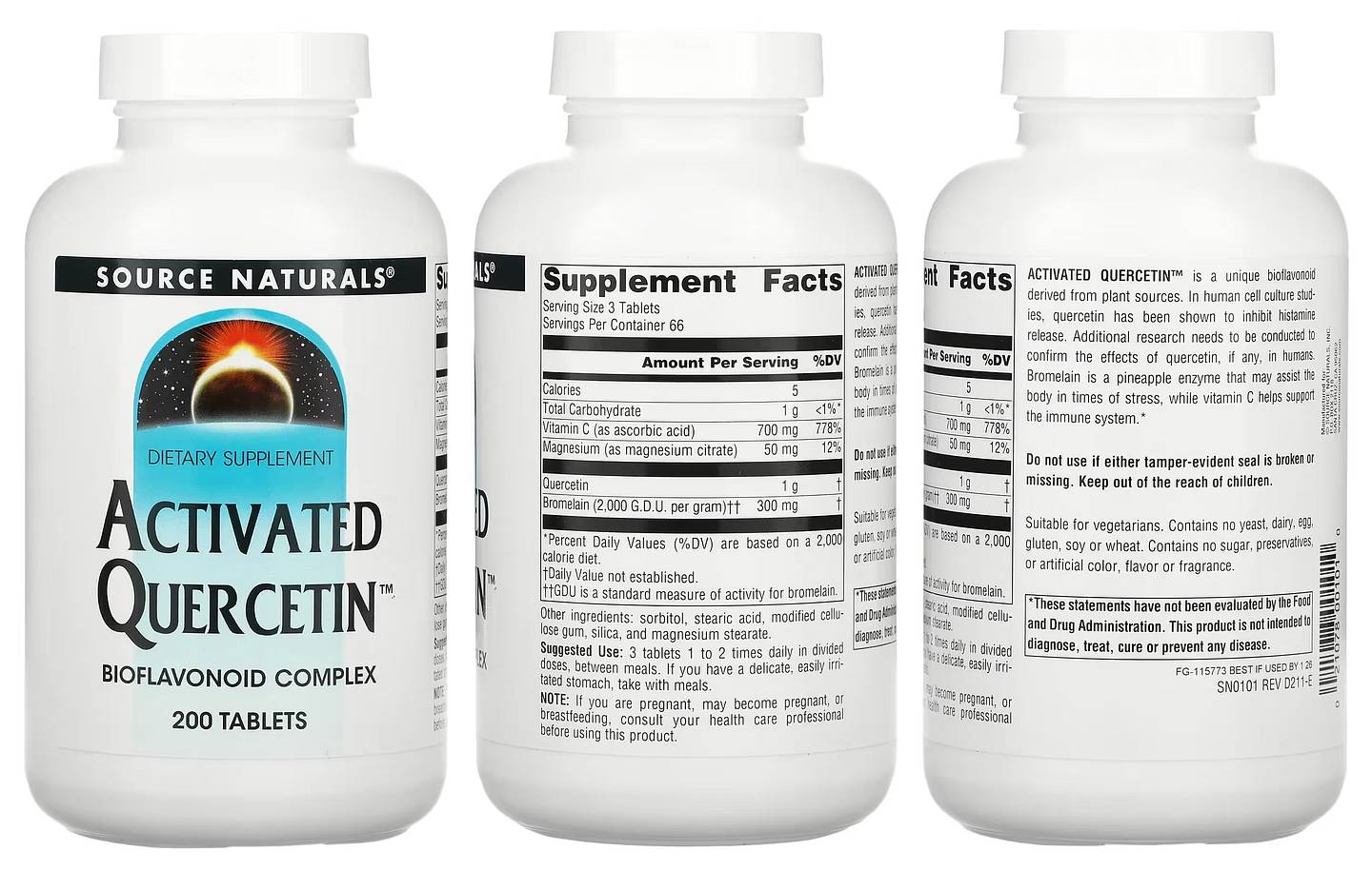 Source Naturals, Activated Quercetin packaging