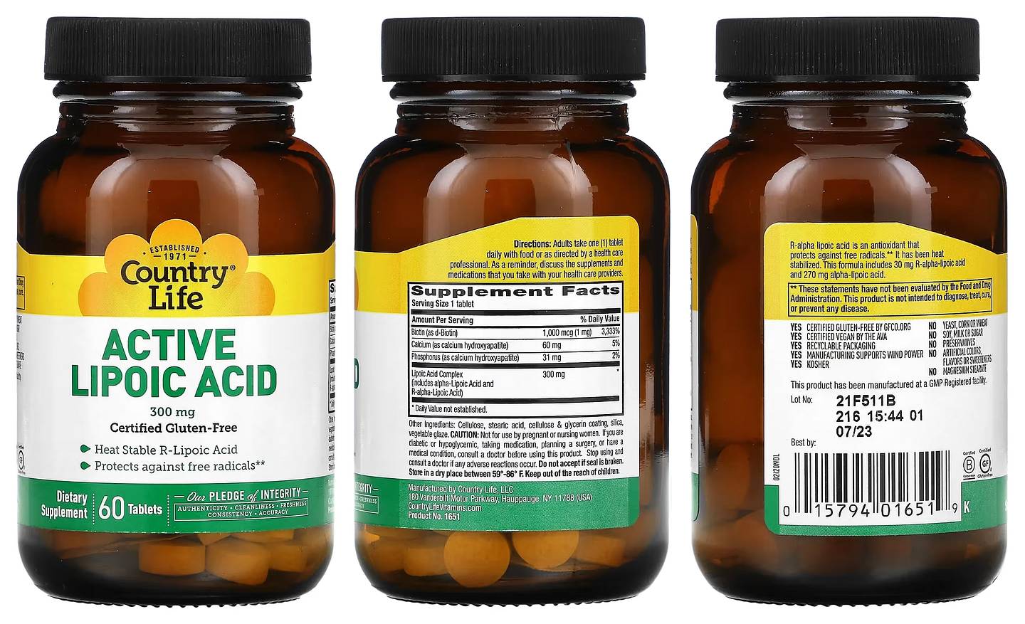 Country Life, Active Lipoic Acid packaging