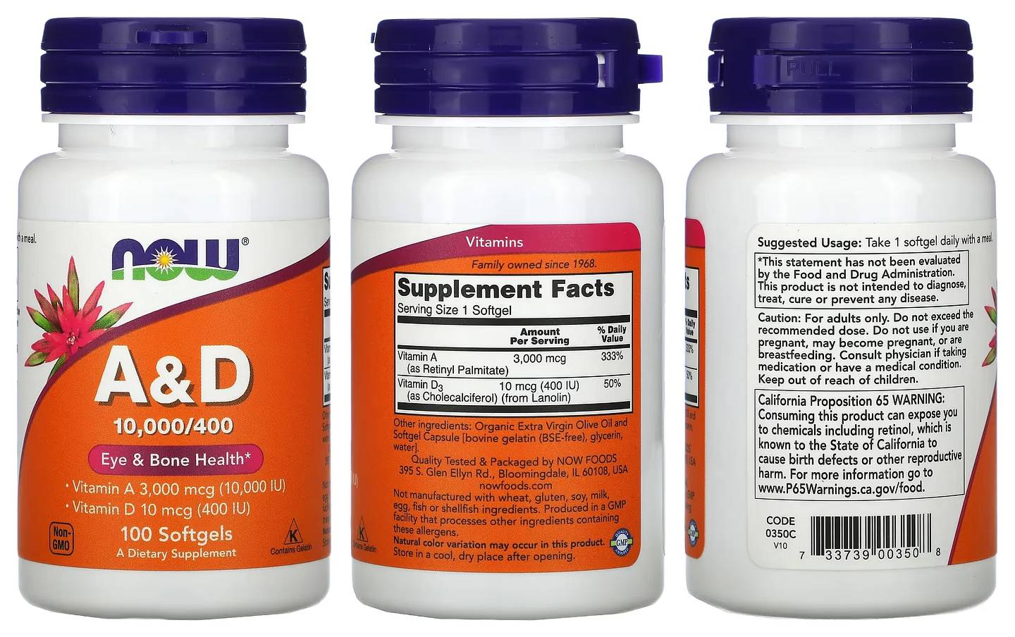 NOW Foods, A&D packaging