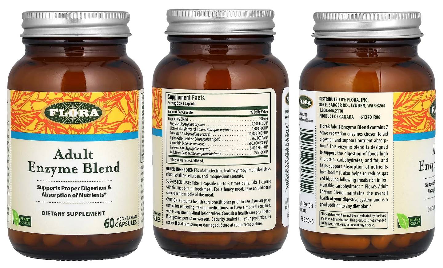 Flora, Adult Enzyme Blend packaging