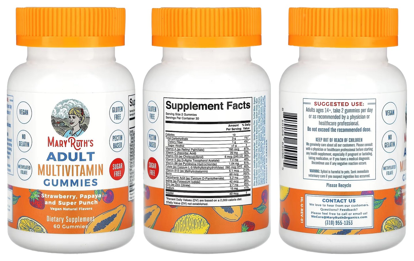 MaryRuth Organics, Adult Multivitamin packaging