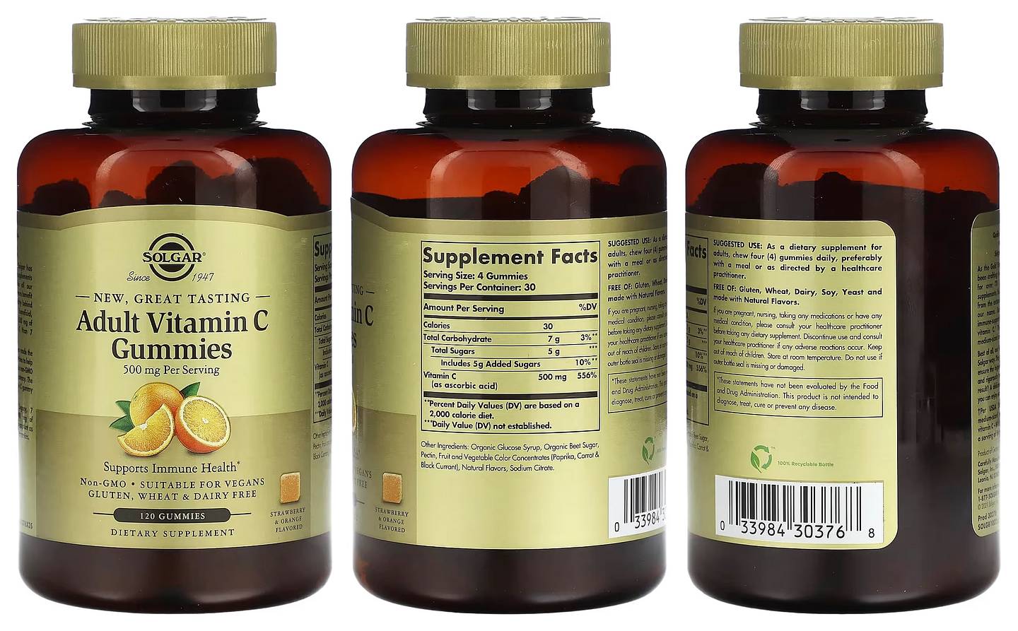 Solgar, Adult Vitamin C Gummies packaging