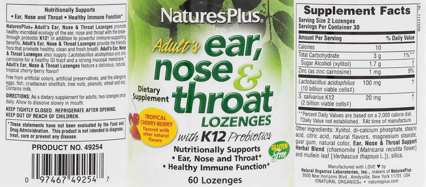 NaturesPlus, Adult's Ear label