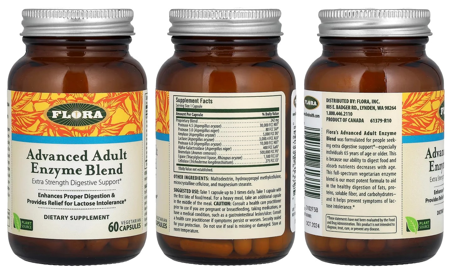 Flora, Advanced Adult Enzyme Blend packaging
