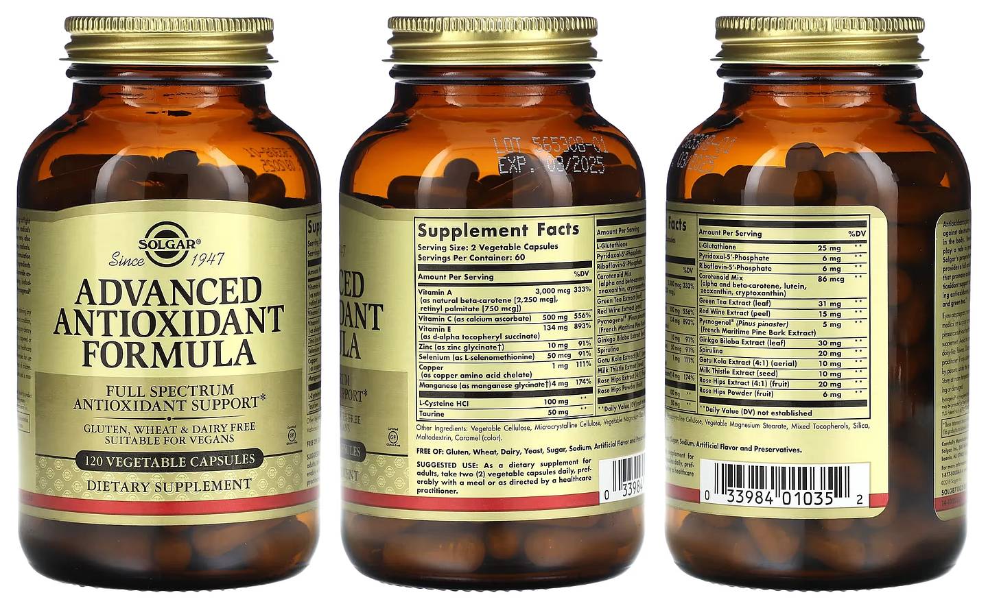 Solgar, Advanced Antioxidant Formula packaging