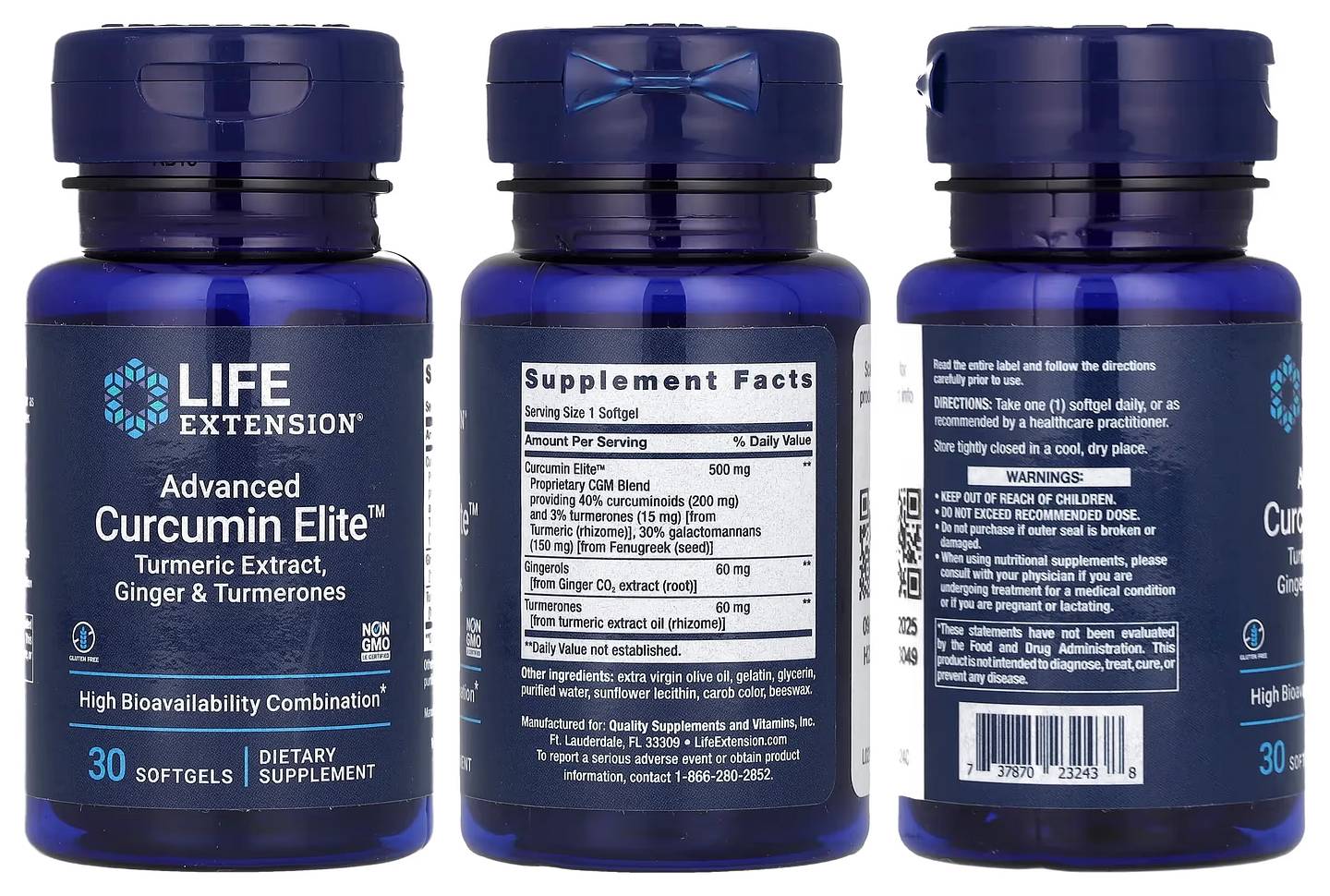 Life Extension, Advanced Curcumin Elite packaging