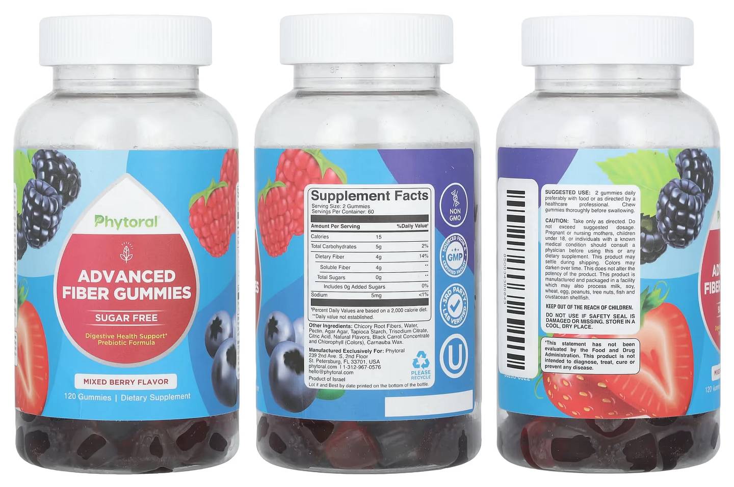 Phytoral, Advanced Fiber Gummies packaging