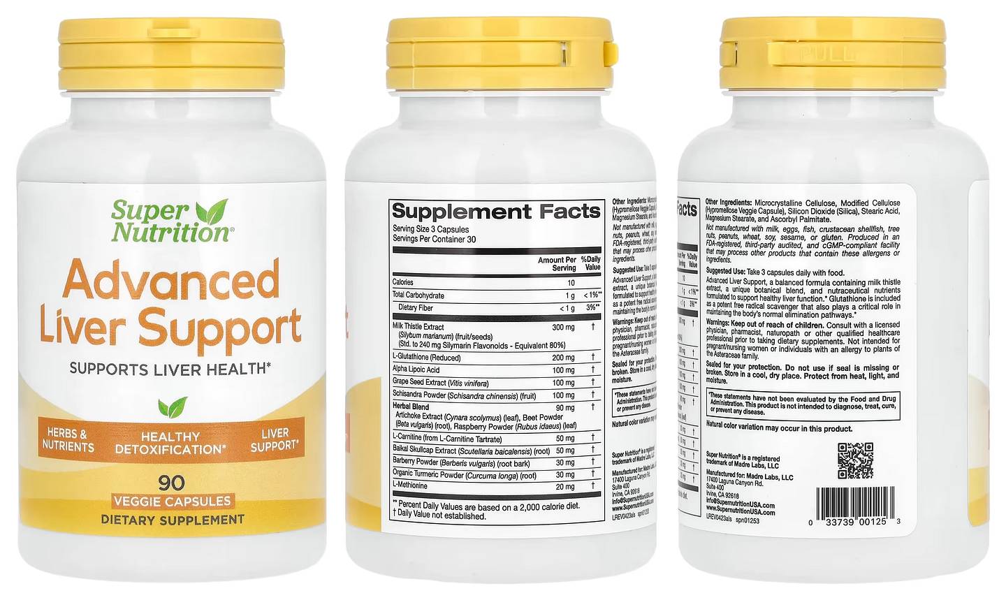 Super Nutrition, Advanced Liver Support packaging