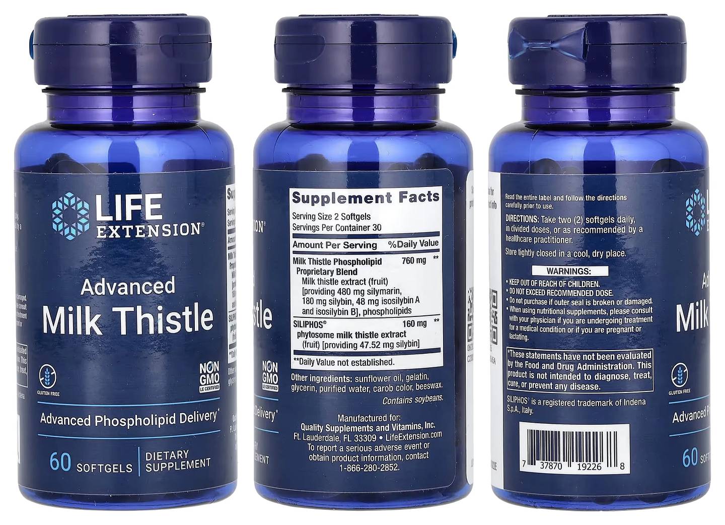 Life Extension, Advanced Milk Thistle packaging