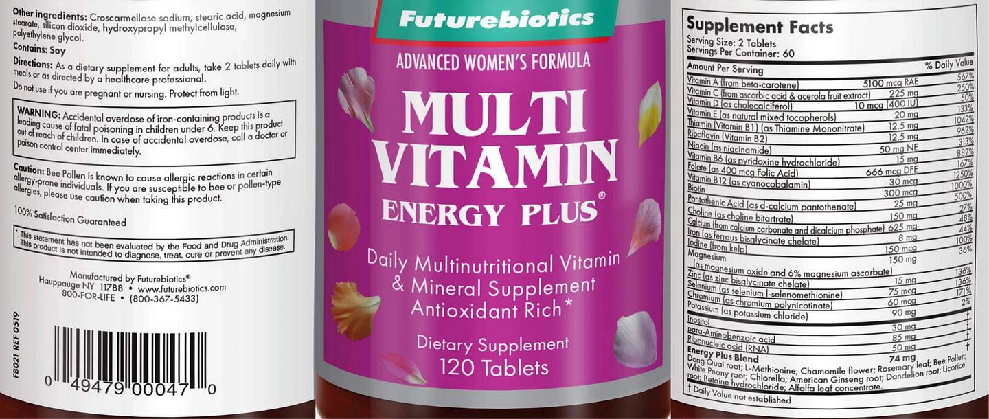 Futurebiotics, Advanced Woman's Formula label