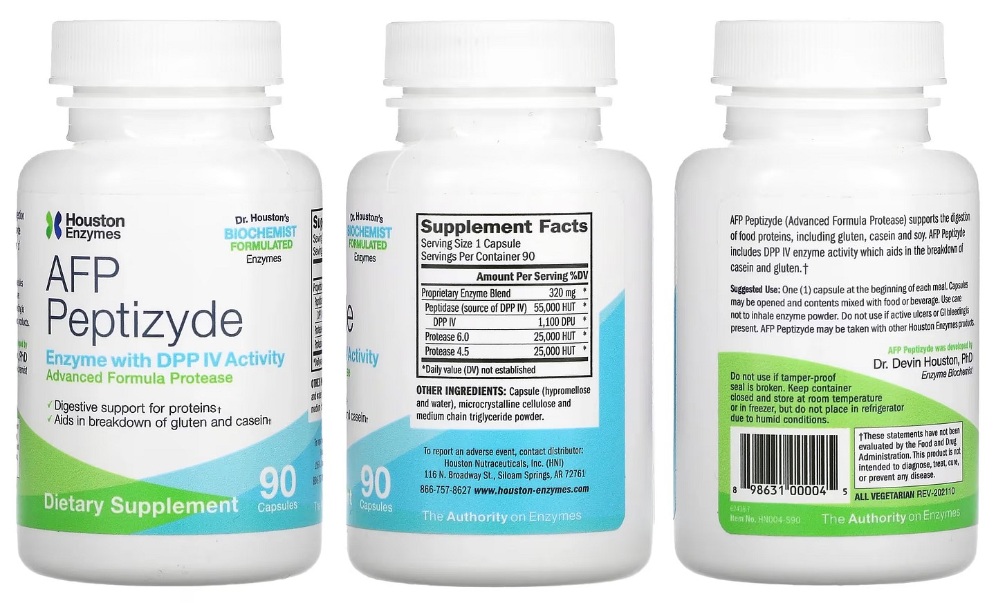 Houston Enzymes, AFP Peptizyde packaging
