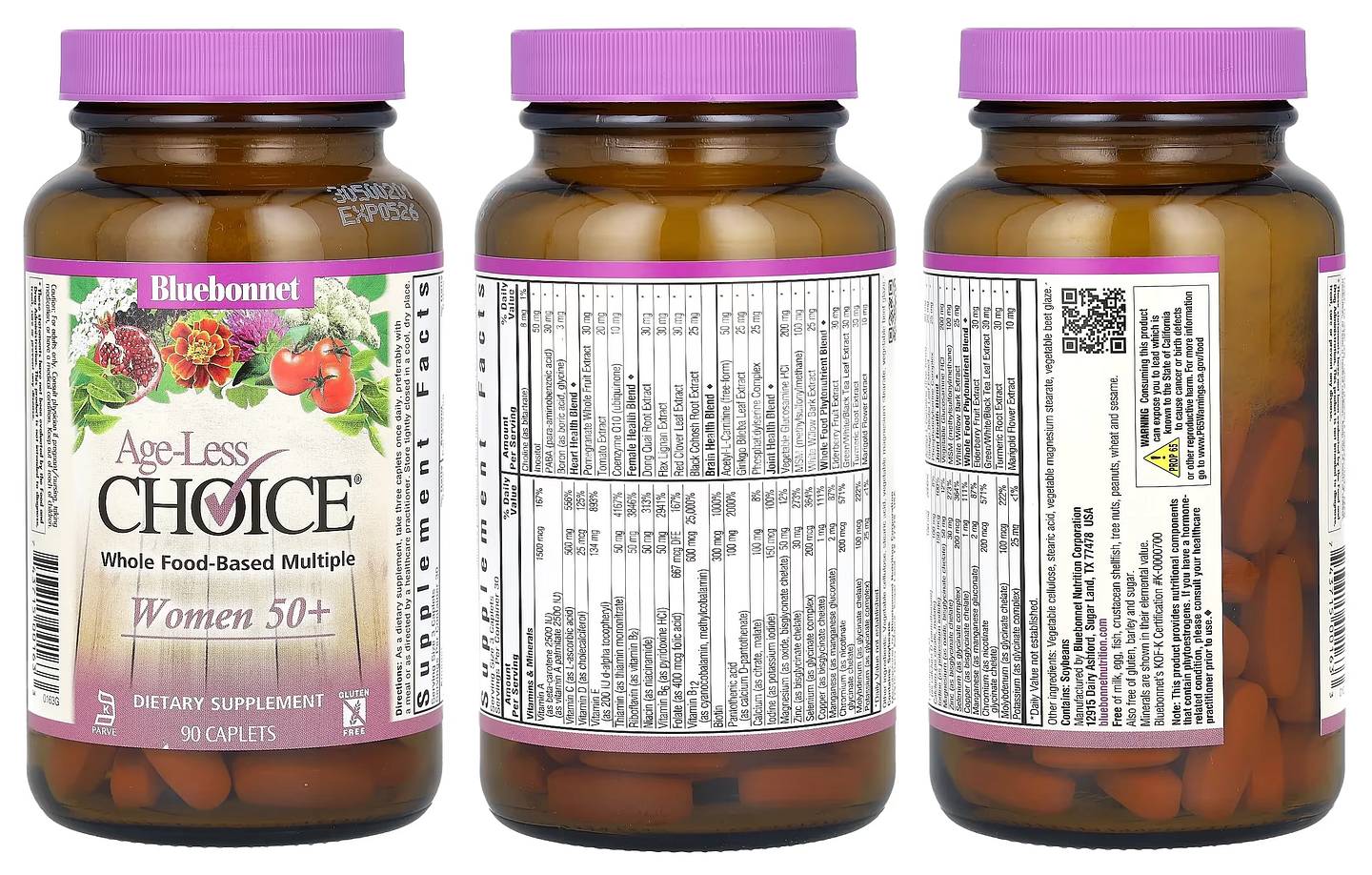 Bluebonnet Nutrition, Age-Less Choice packaging