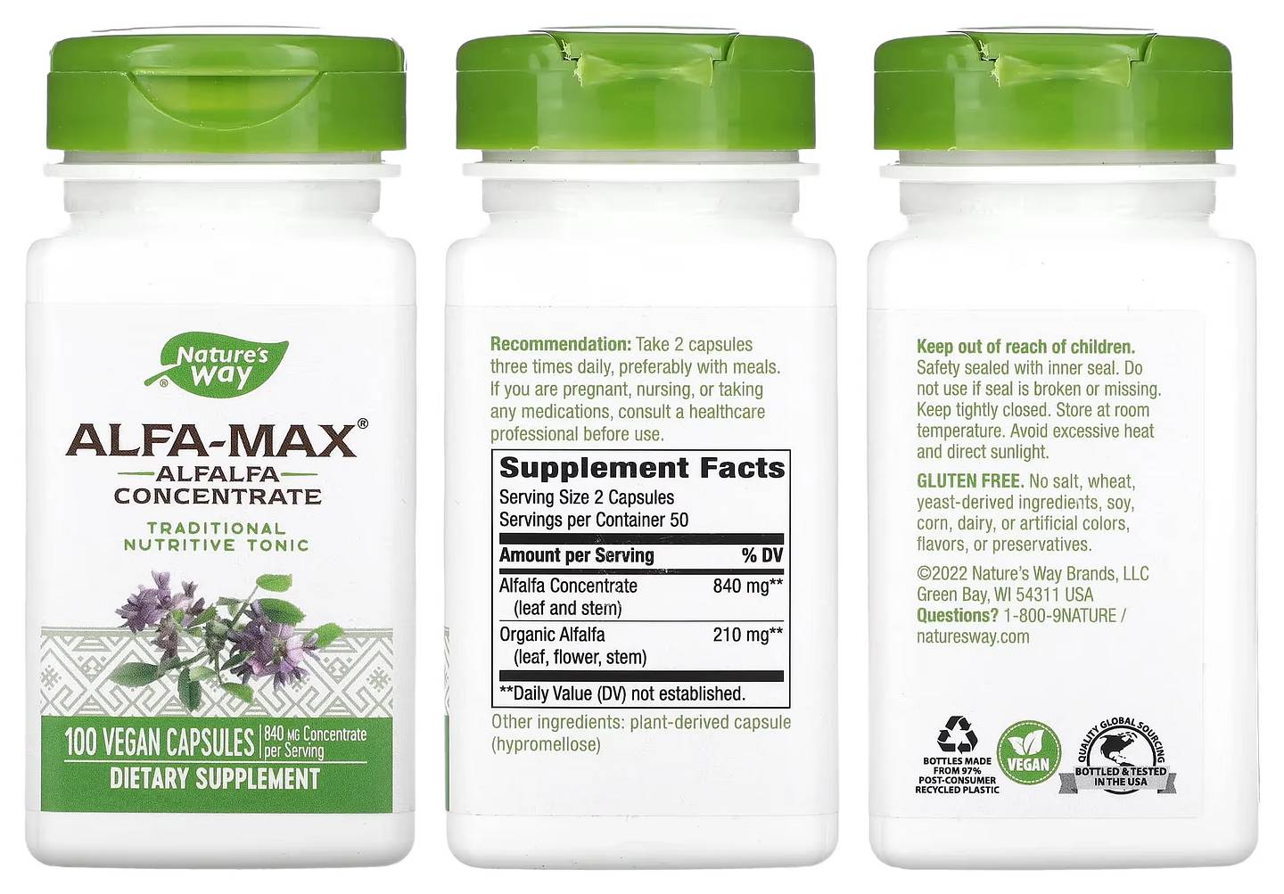 Nature's Way, Alfa-Max packaging