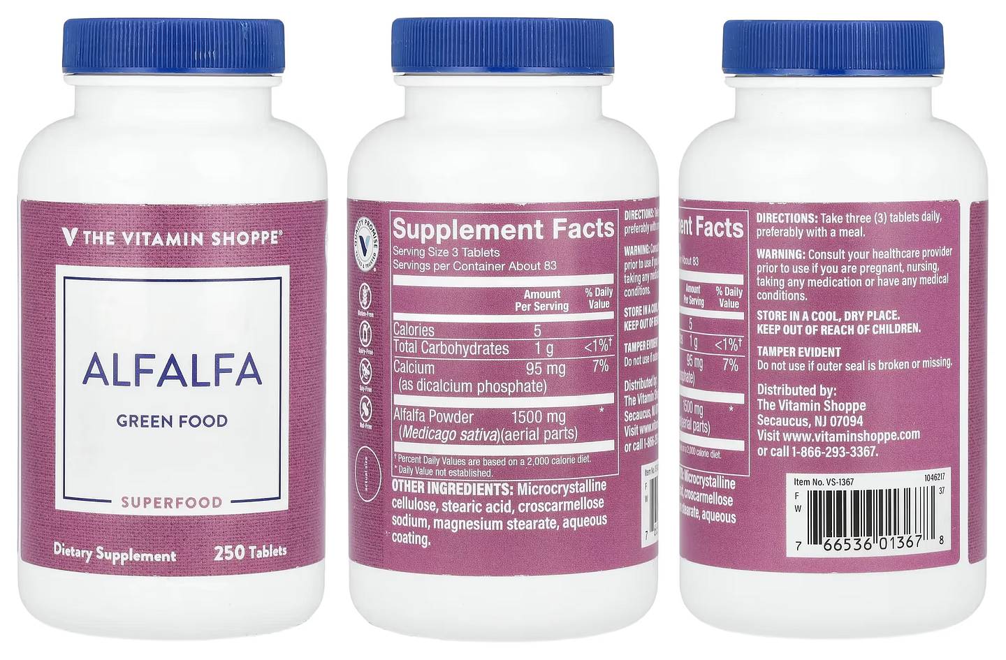 The Vitamin Shoppe, Alfalfa packaging