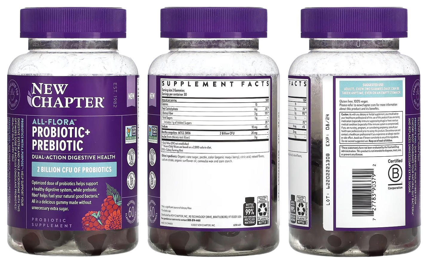 New Chapter, All-Flora Probiotic + Prebiotic packaging