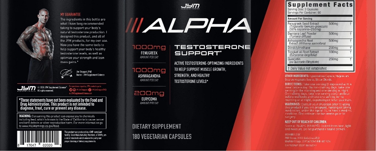JYM Supplement Science, Alpha label