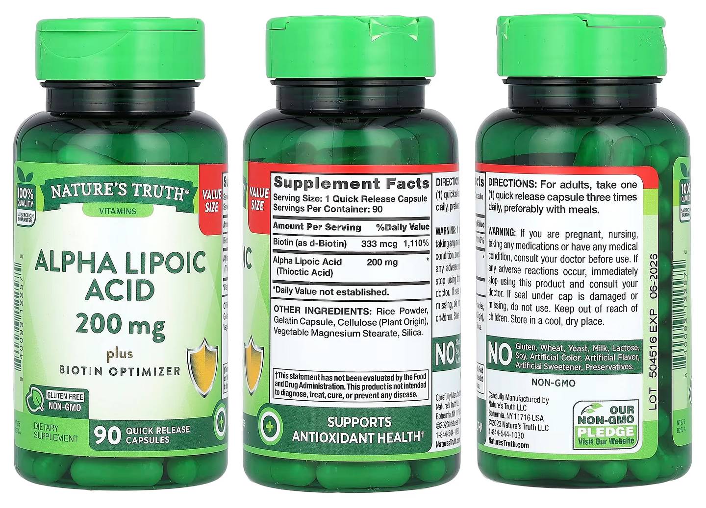 Nature's Truth, Alpha Lipoic Acid packaging