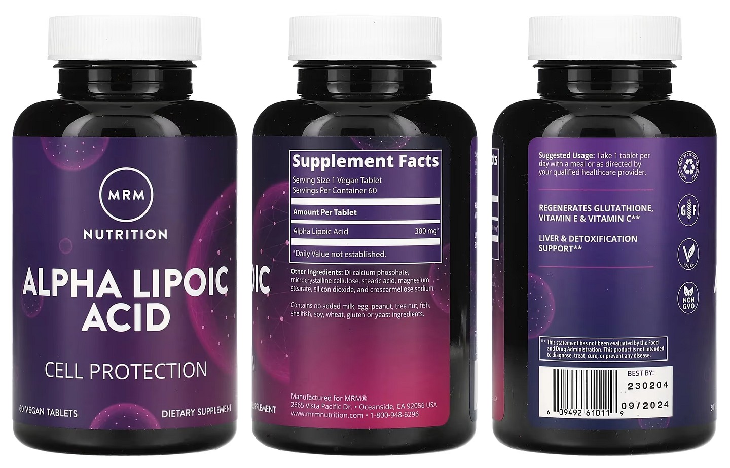 MRM Nutrition, Alpha Lipoic Acid packaging