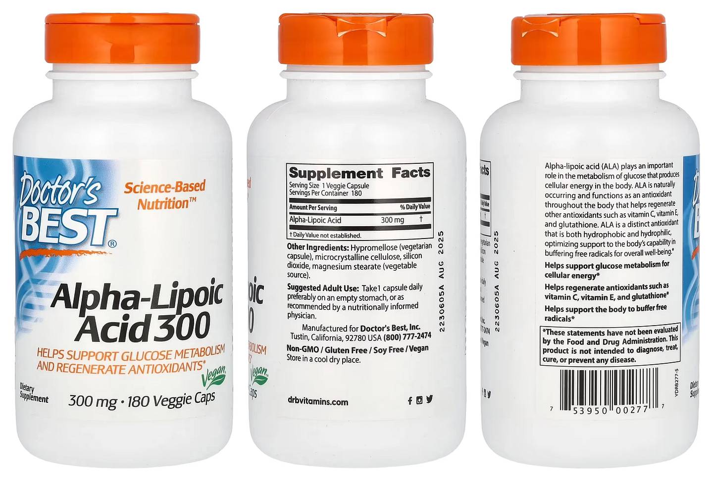 Doctor's Best, Alpha-Lipoic Acid 300 packaging