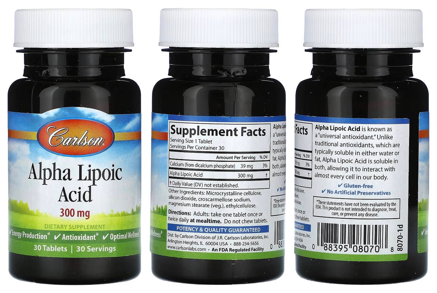 Carlson, Alpha Lipoic Acid packaging