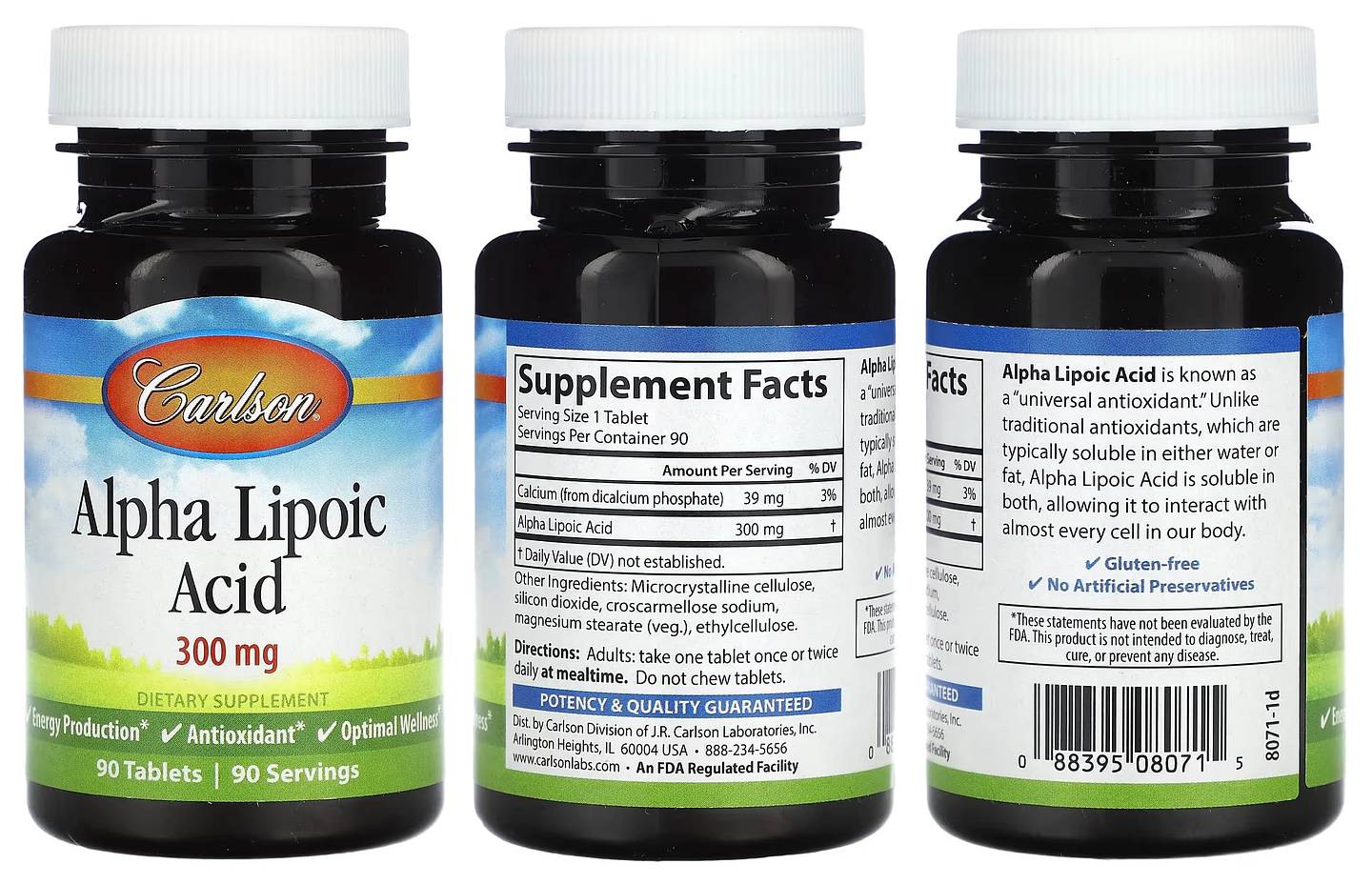 Carlson, Alpha Lipoic Acid packaging