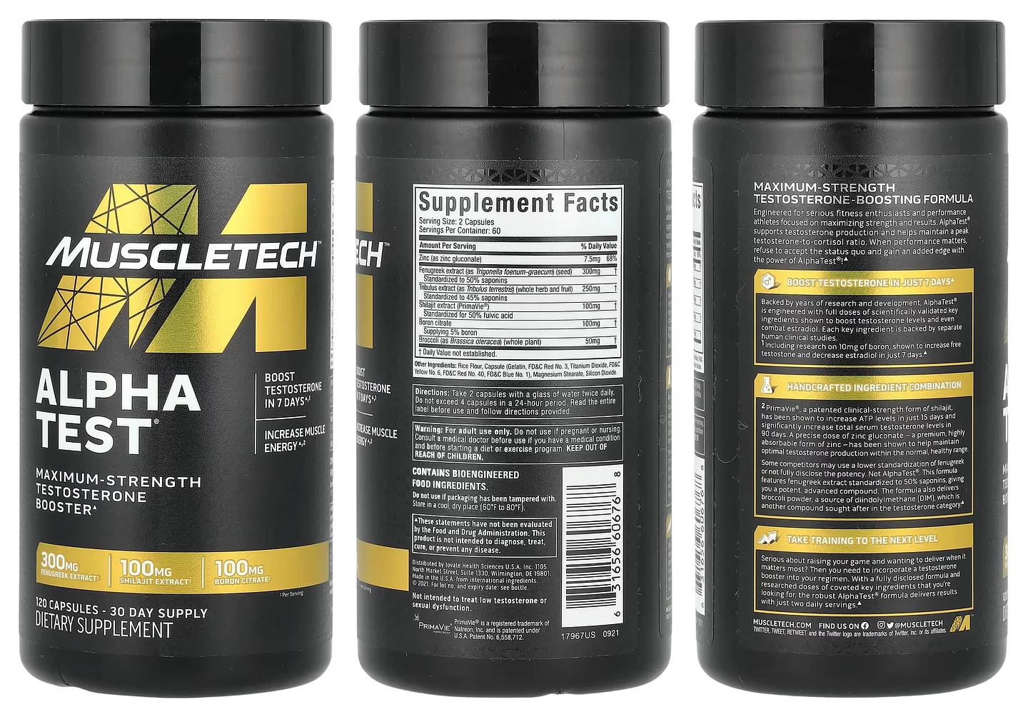 MuscleTech, Alpha Test packaging