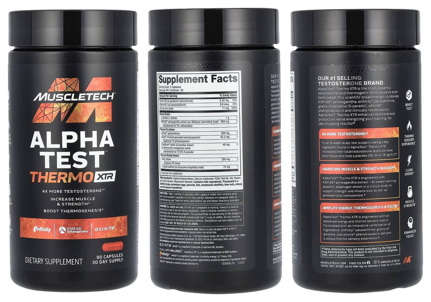 MuscleTech, Alpha Test Thermo XTR packaging