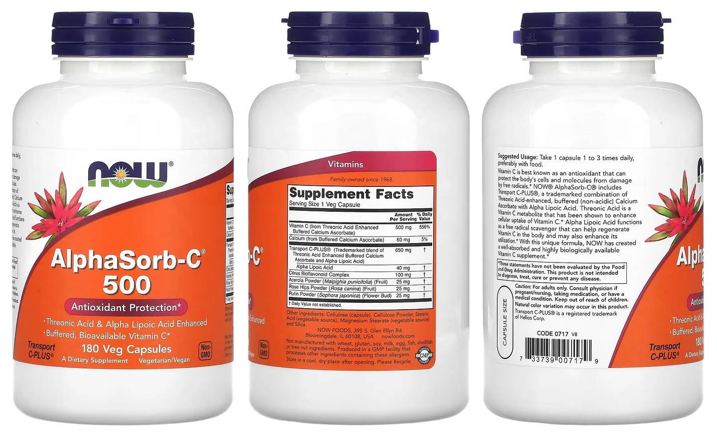 NOW Foods, AlphaSorb-C 500 packaging