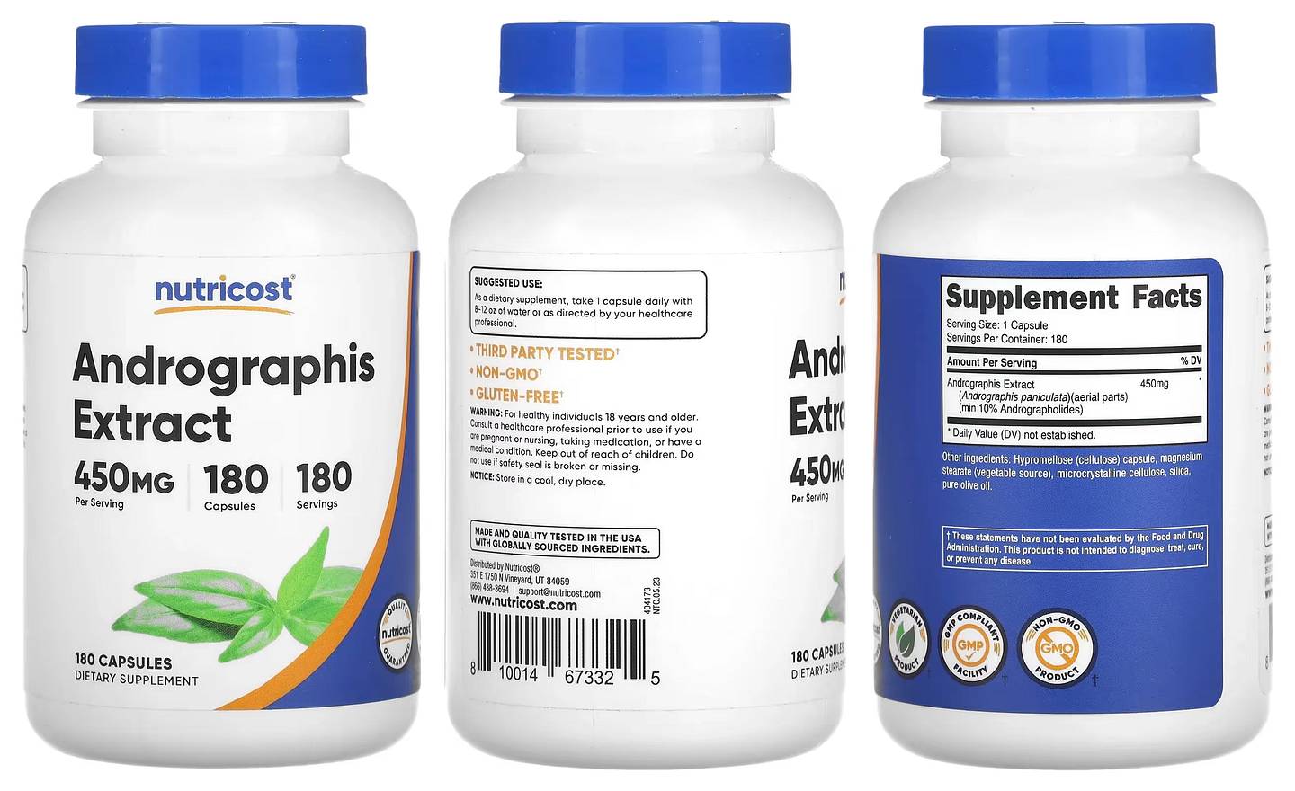 Nutricost, Andrographis Extract packaging