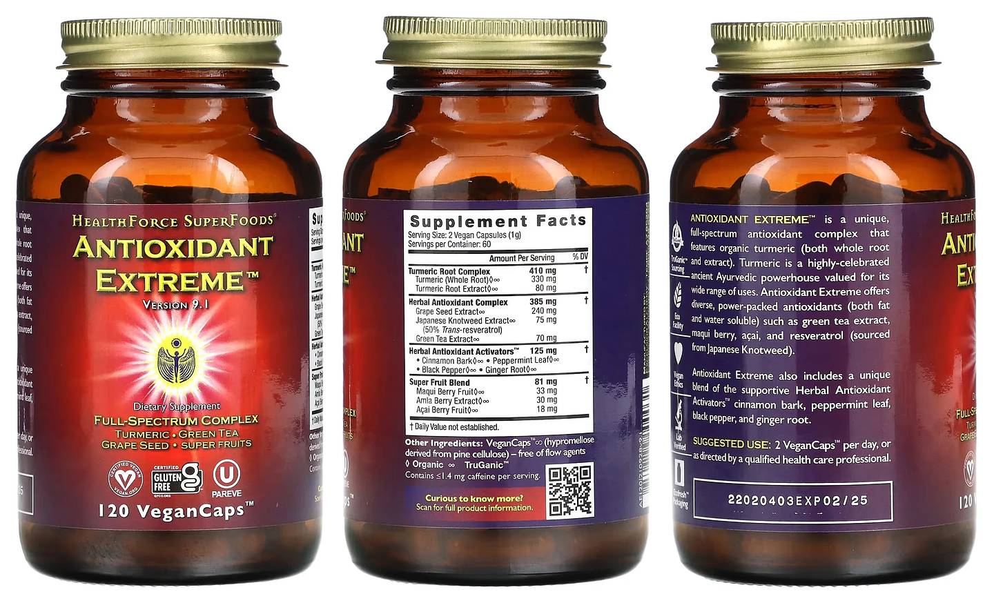 HealthForce Superfoods, Antioxidant Extreme packaging