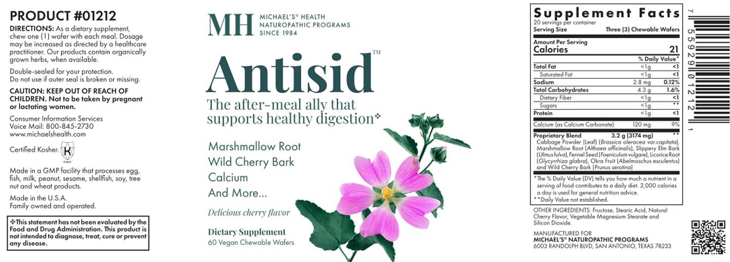 Michael's Naturopathic, Antisid label