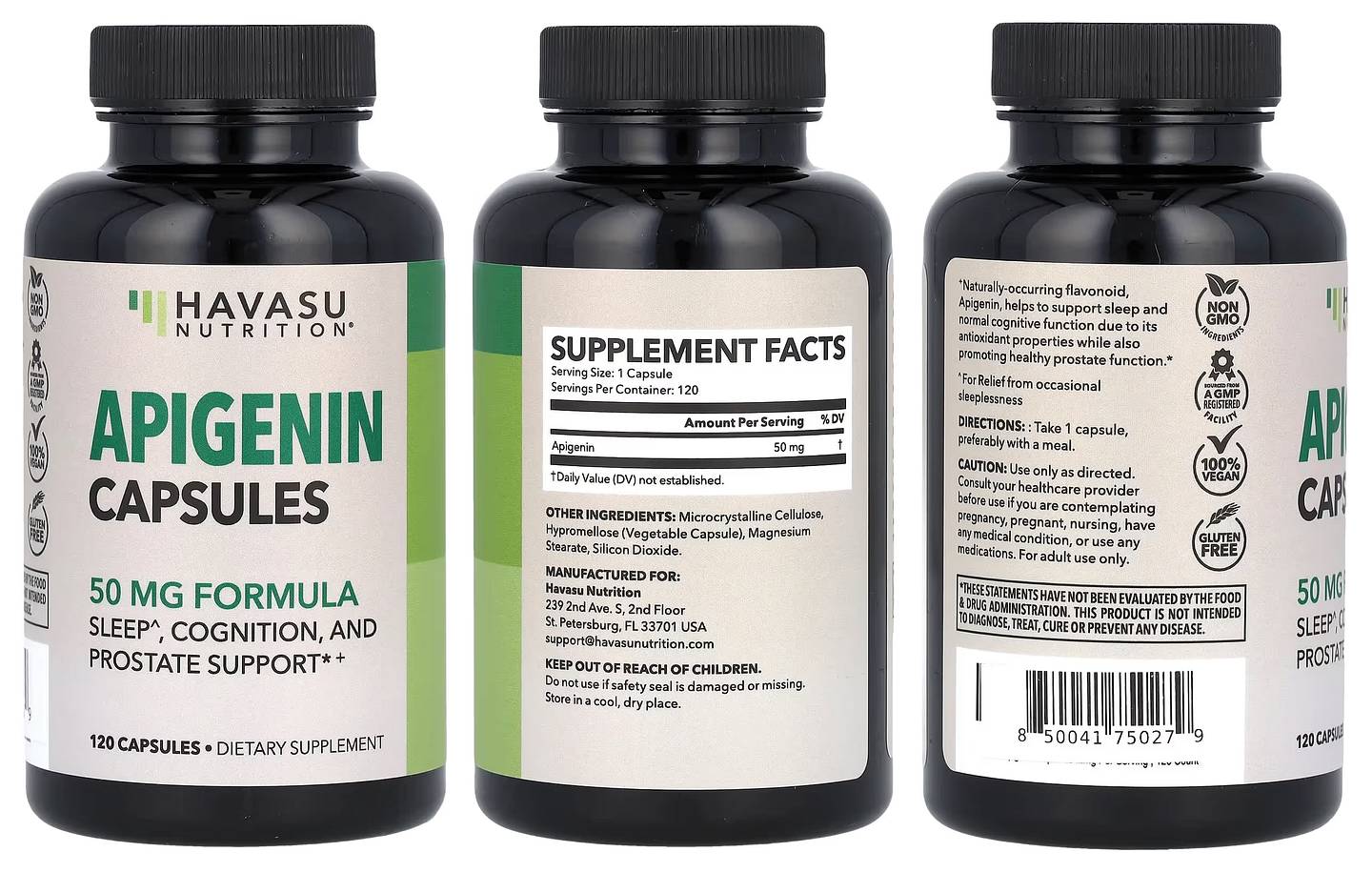 Havasu Nutrition, Apigenin packaging