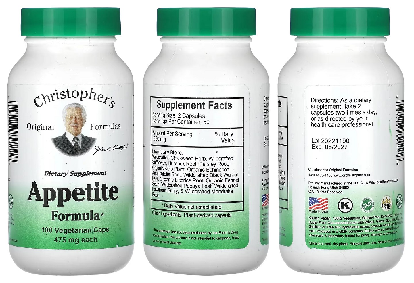 Christopher's Original Formulas, Appetite Formula packaging